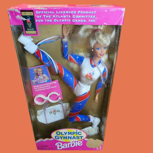 1996 Olympic Gymnast Barbie Atlanta Games 100th Anniversary Doll Mattel 15123 - Picture 1 of 5